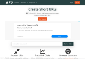 T.LY World's Shortest URL Shortener URL Shortener Custom Domain & Short Link Management